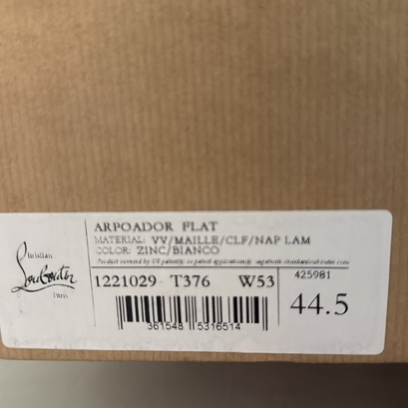 Christian Louboutin Arpoador Sneakers Zinc Blanco Suede CL Paris Shoes NEW/NIB!! main image 11